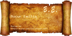 Bucur Emília névjegykártya