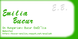 emilia bucur business card